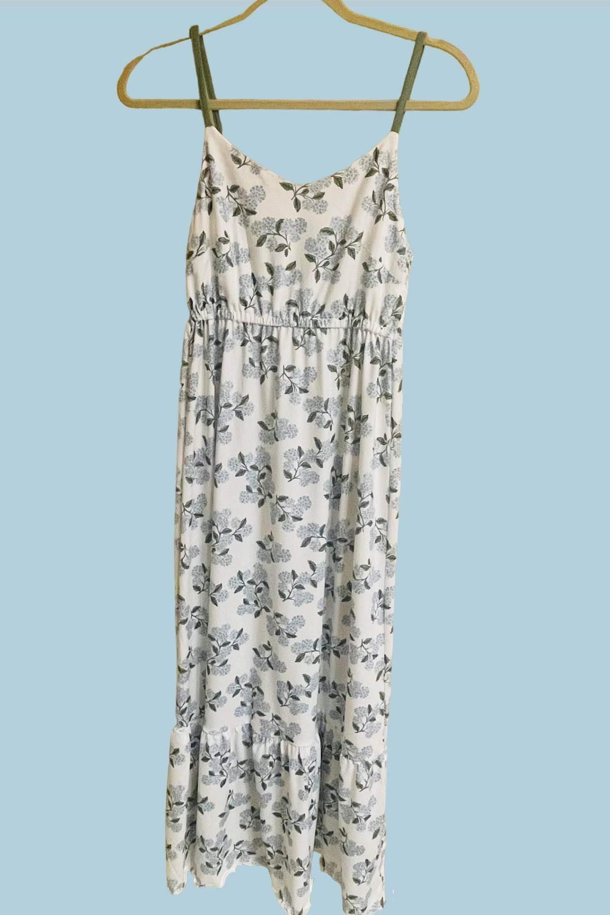 Ladies Hydrangea Maxi Knit Dress  Smocking Dog Boutique, LLC