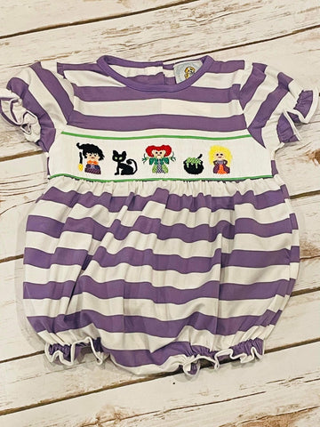 Girl's Smocked Witch Knit Bubble