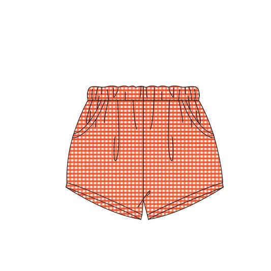 Orange Gingham Shorts