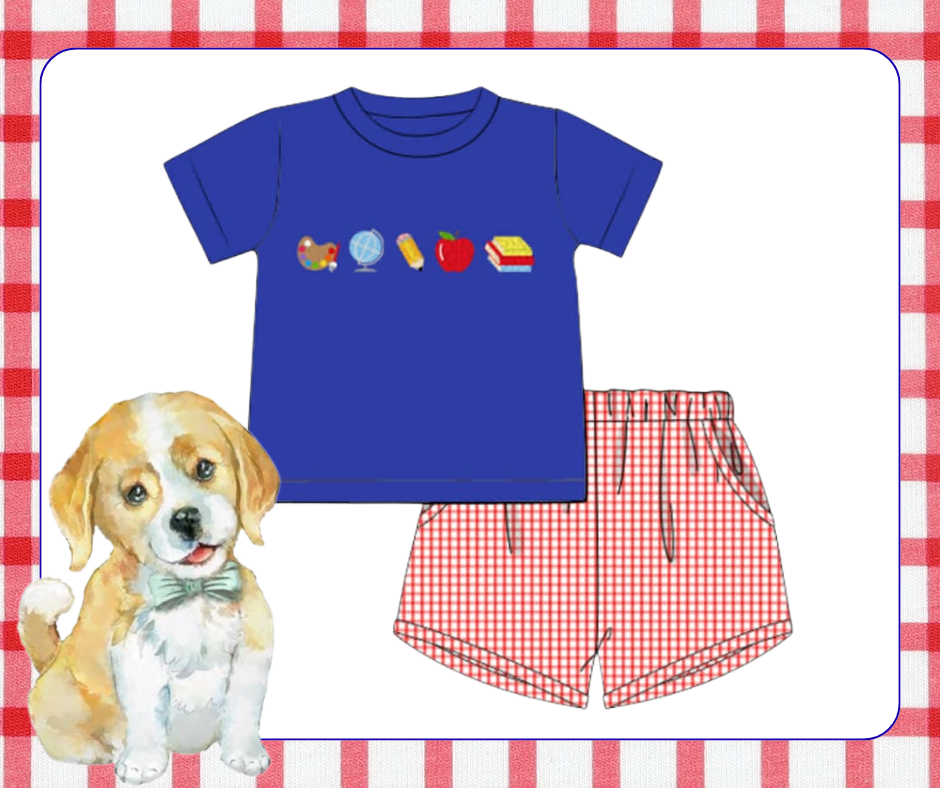 Boys Extracurricular French Knot Short Set