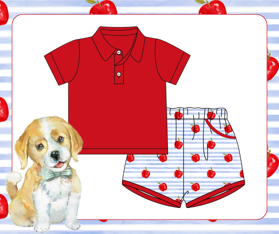 Boys An Apple a Day Short Set