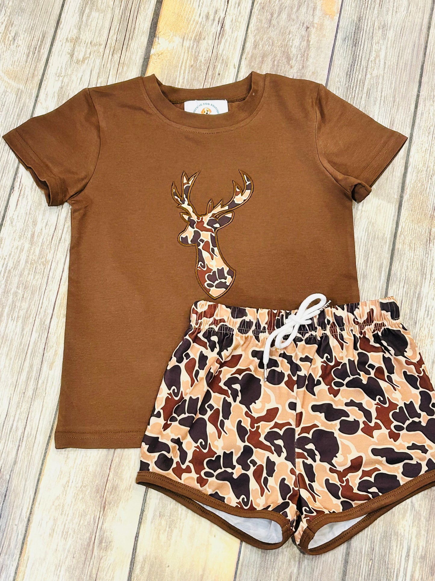 Boys Deer Short Set