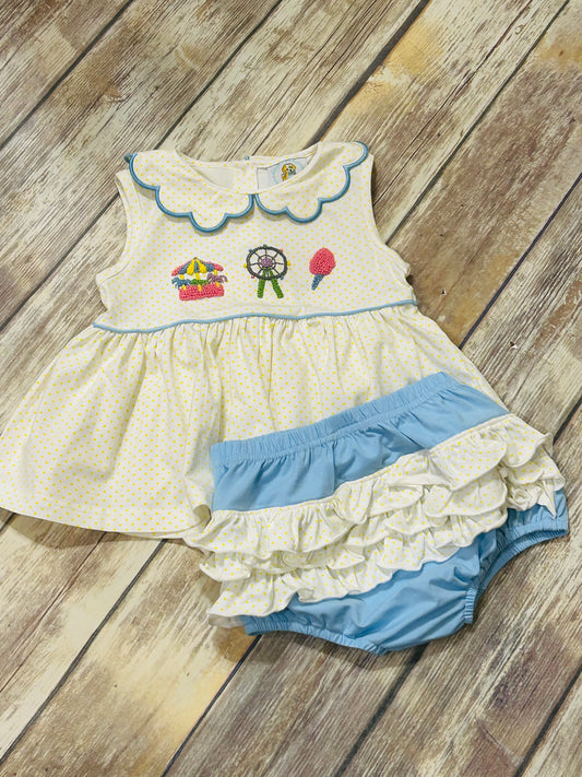 Girls French Knot Fair Fun Diaper Set