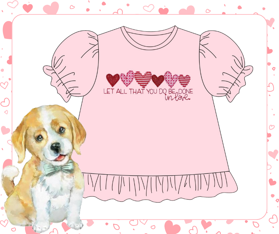 Girls Pink 💞In Love Shirt