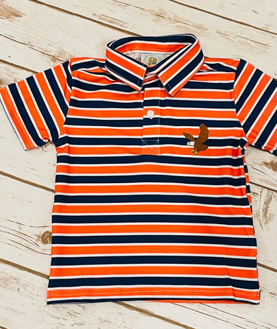 Boy's Striped Polo with Embroidery