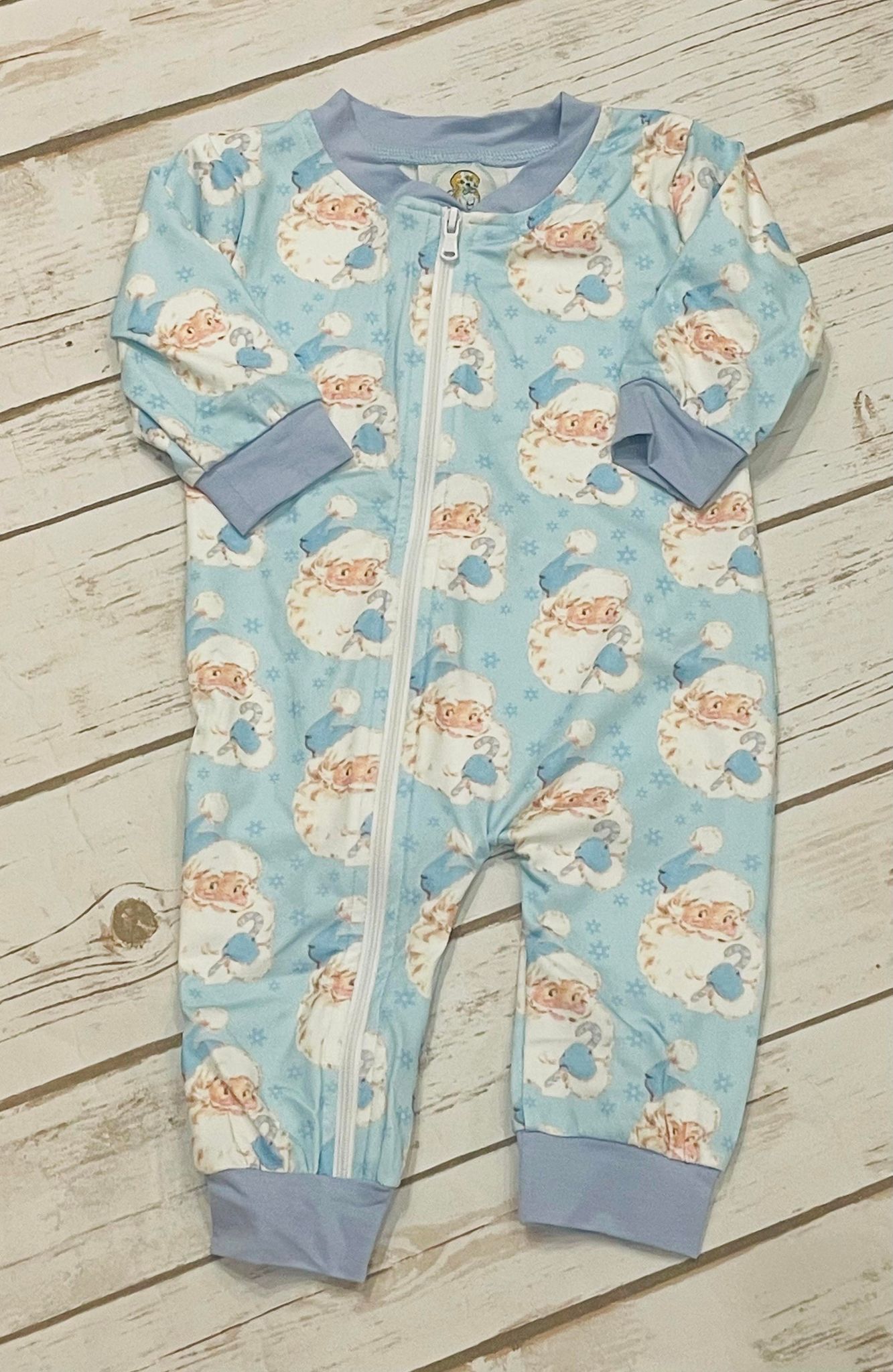 Boys Blue Santa 1PC Zippy