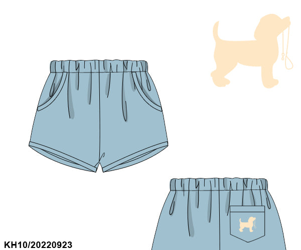 BABY BLUE-Signature Shorty Shorts