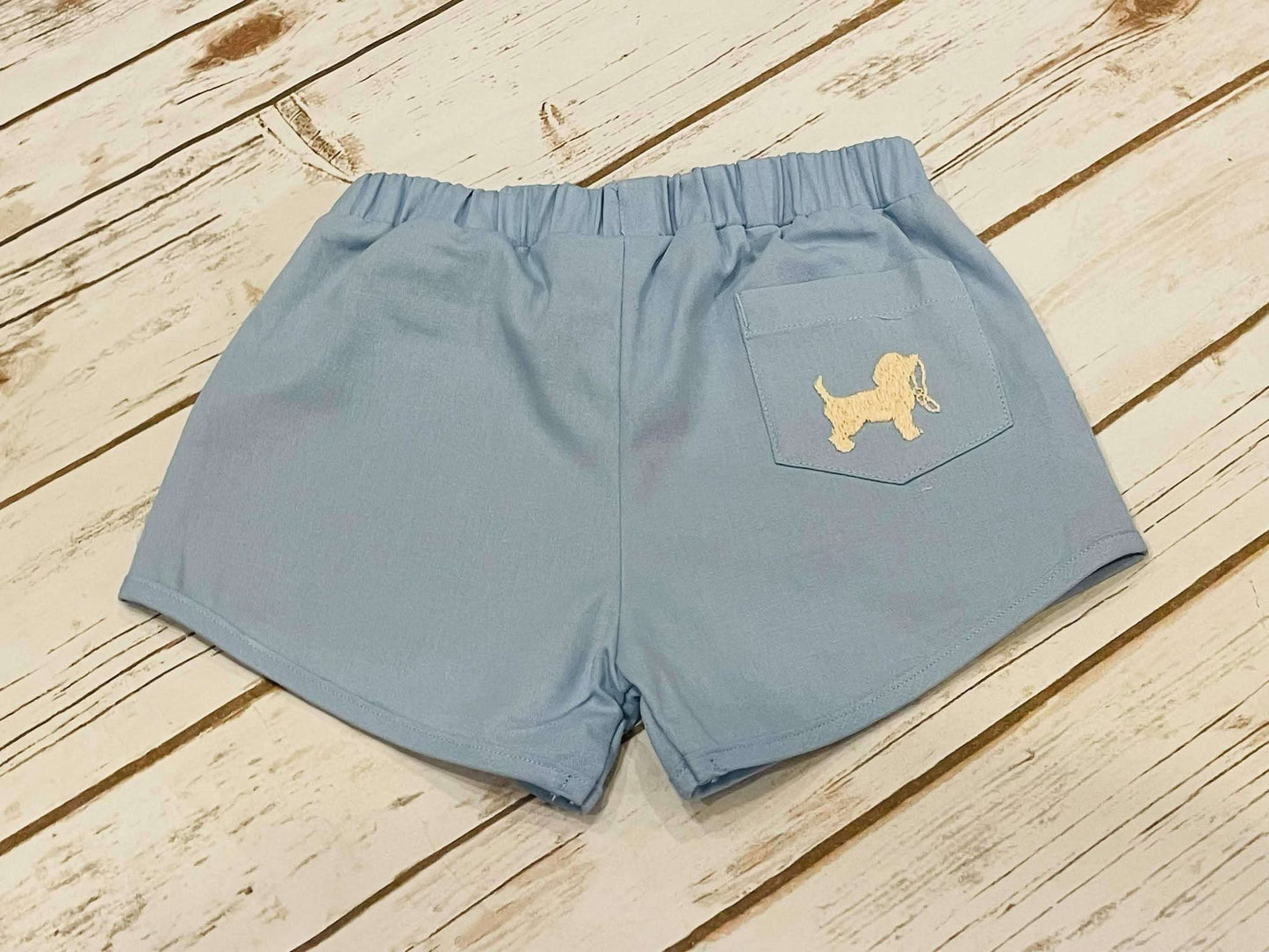 BABY BLUE-Signature Shorty Shorts