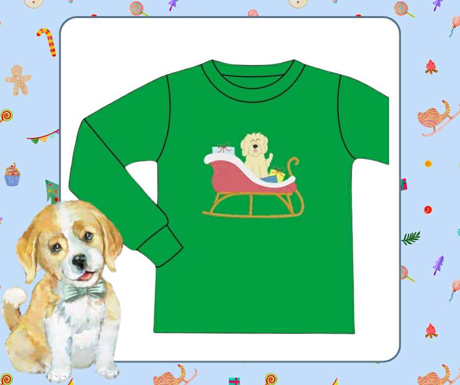 Boys Santa Paw Sleigh Ride Shirt