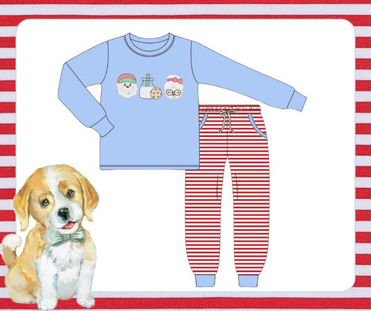 Boys Milk and Cookies Stitch Pant Set