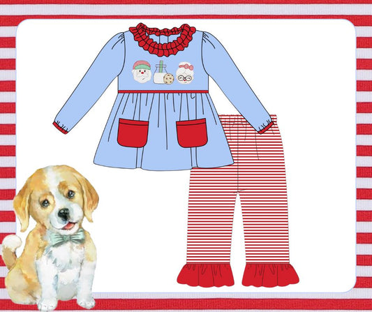 Girls Milk and Cookies Stitch Pant Set