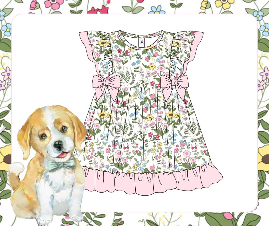 Girls Spring Floral Dress