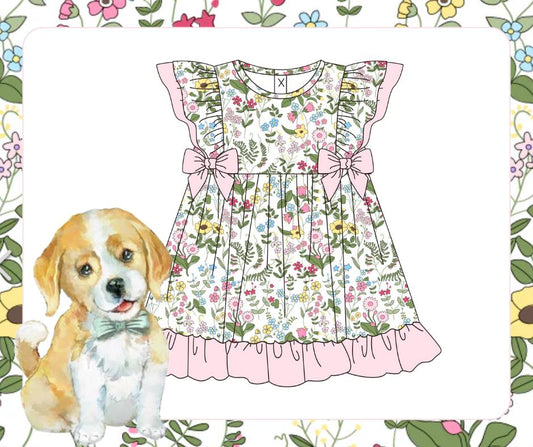 Girls Spring Floral Dress