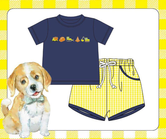Boys Construction Crew Short Set