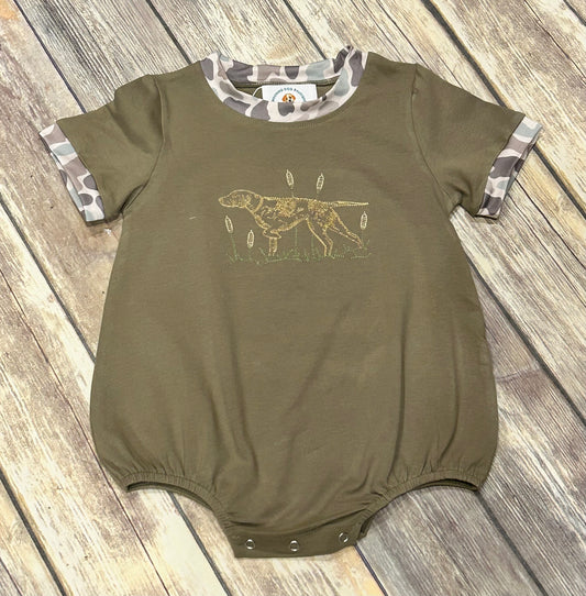 Boys Hunting Buddy Stitch Bubble-OLIVE