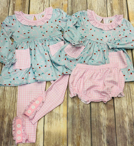 Girls Festive Lights Pant Set