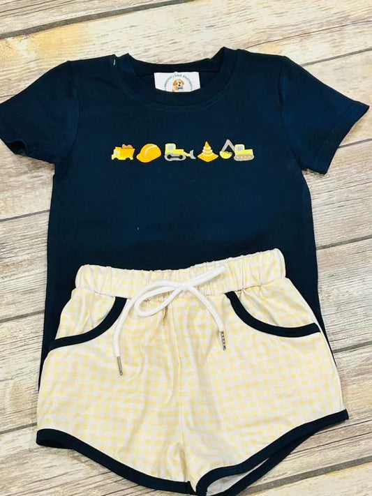Boys Construction Crew Short Set