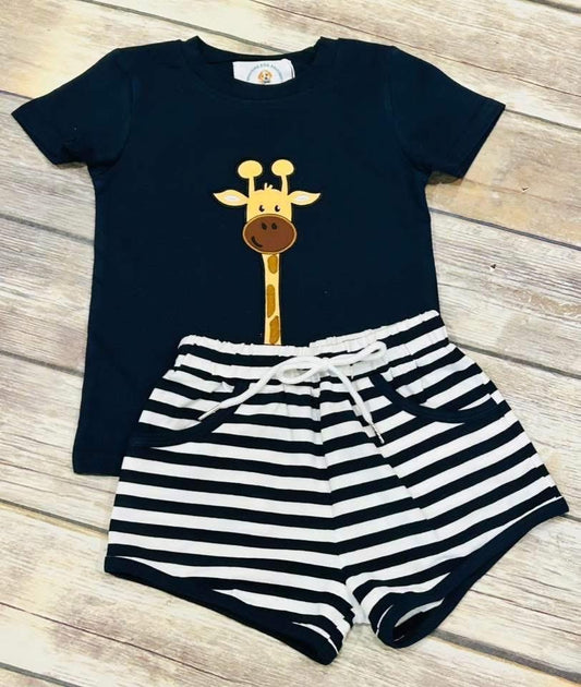 Boys Giraffe Short Set