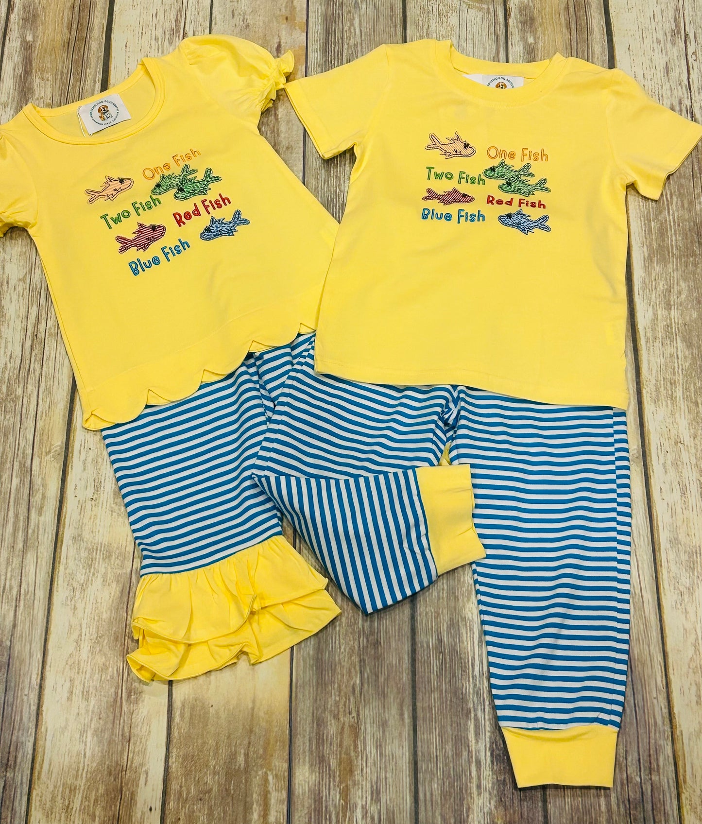 Girls  One Fish, Two Fish Pant Set