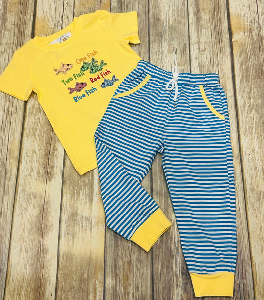 Boys One Fish, Two Fish Jogger Set