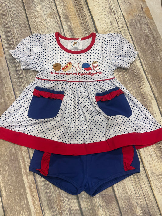 Girls Ball Game Short Set