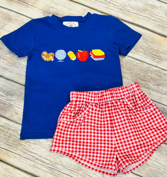 Boys Extracurricular French Knot Short Set