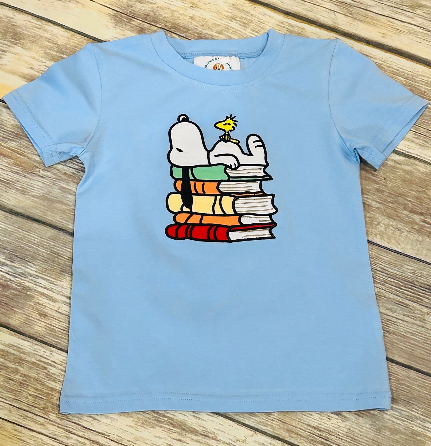 Boys Dog and Bird with Books Shirt