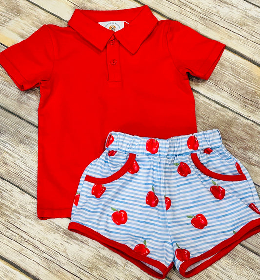Boys An Apple a Day Short Set