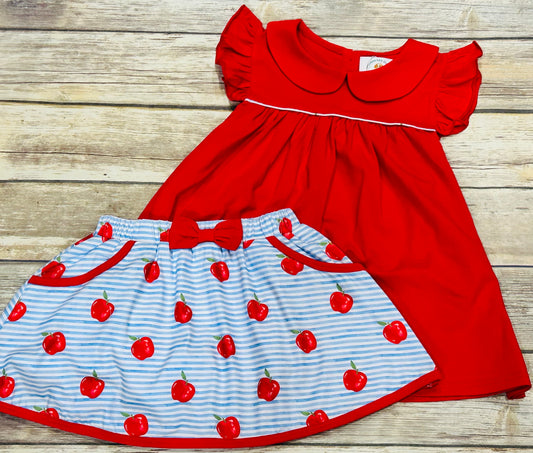 Girls An Apple a Day Skort Set