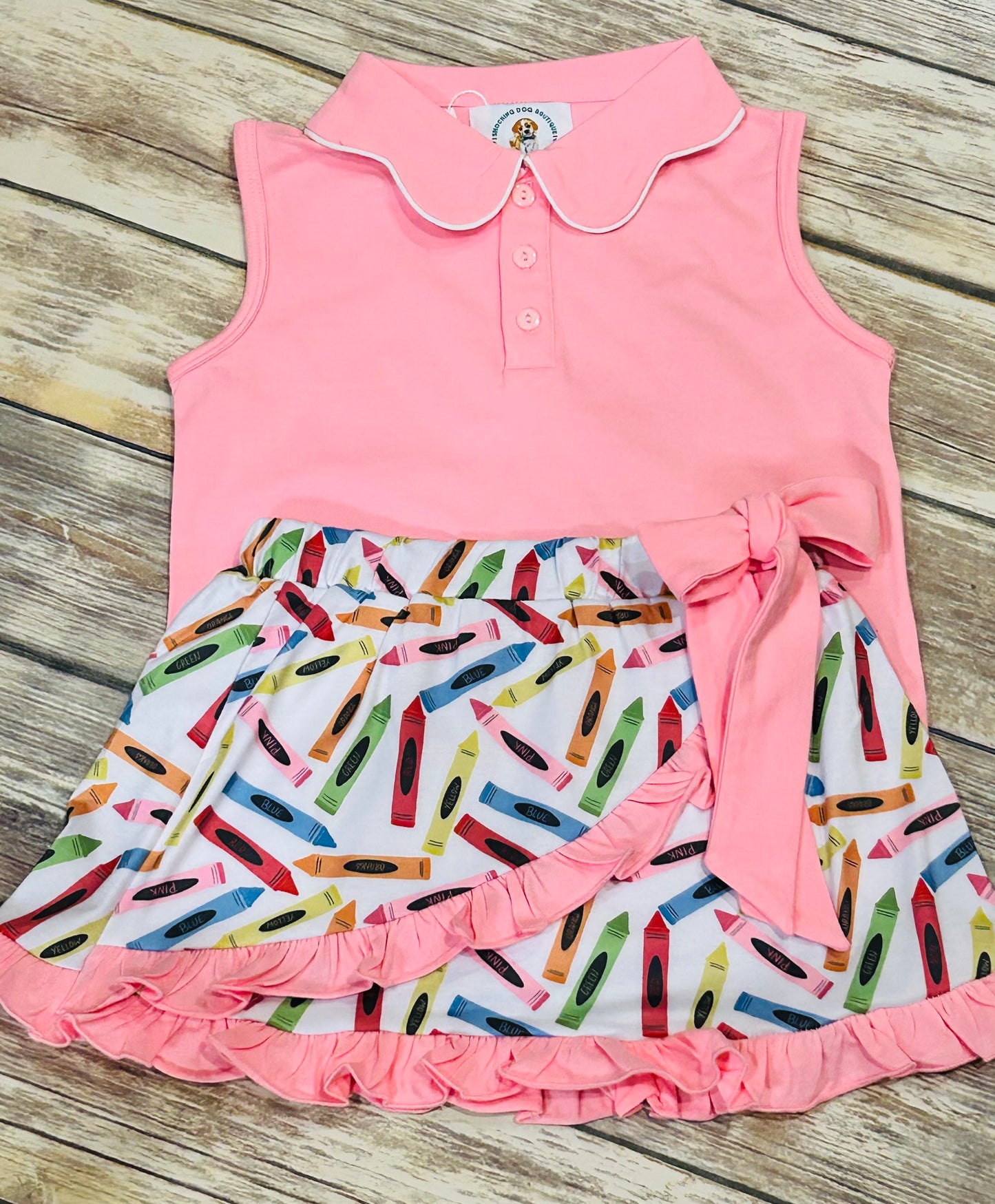 Girls Colorful Skort Set