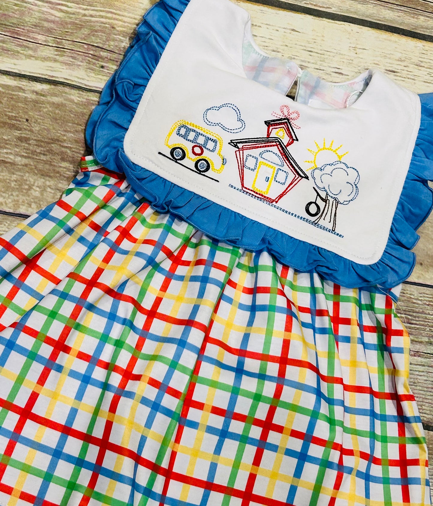 Girls School House Sketch Short Set