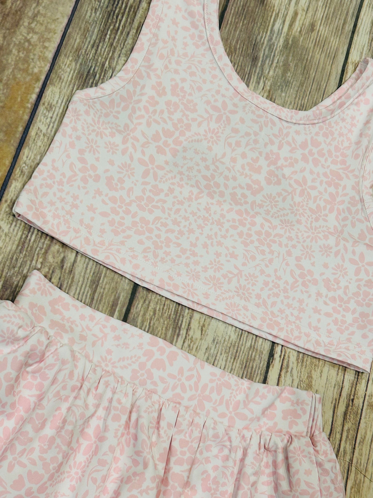 Pink Sporty Skirt Set