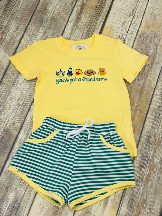 Boys a Friend in Me Short Set