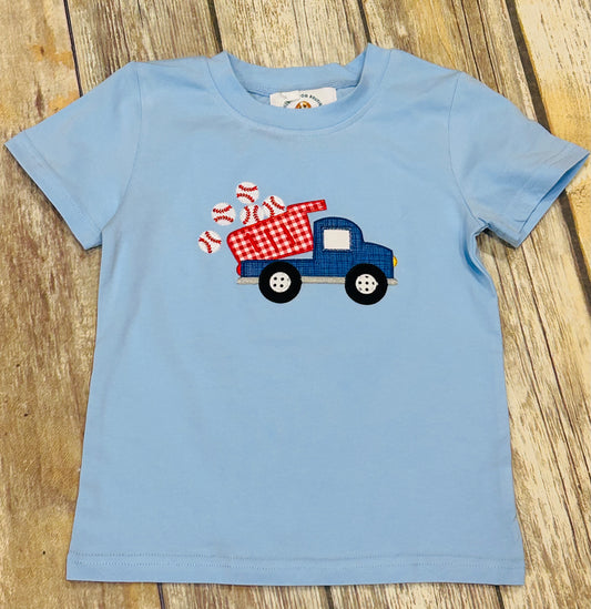 Boys Baseball Dump Truck Shirt