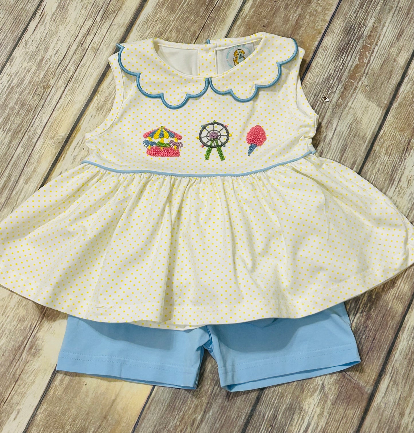 Girls French Knot Fair Fun Short Set
