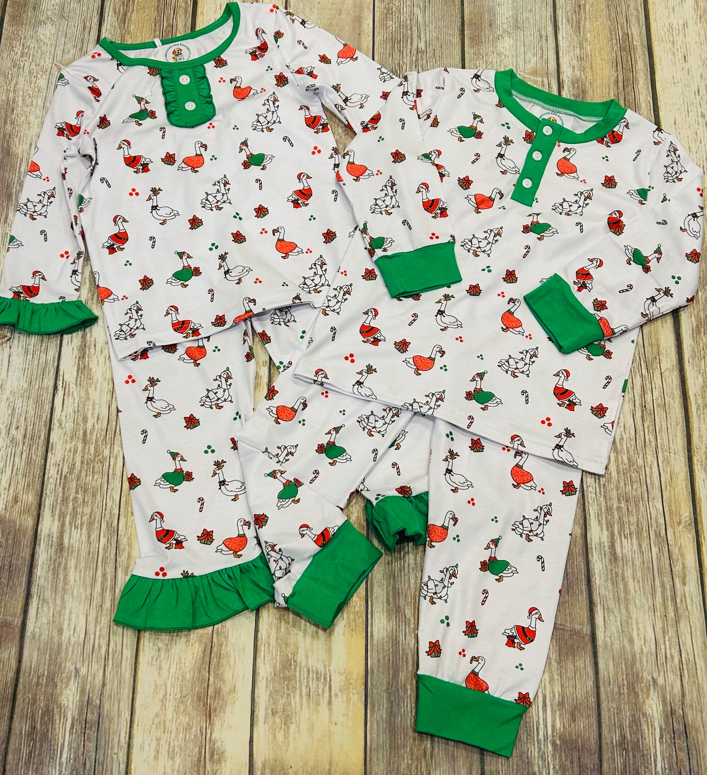 Girls Santa ‘s Silly Goose Lounge Set